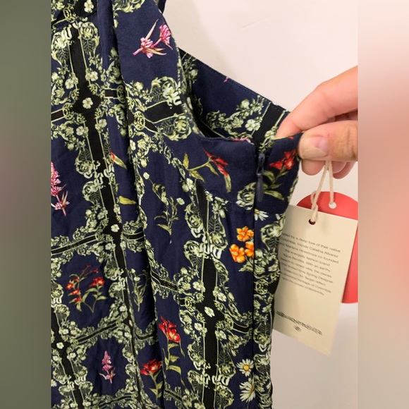 NEW AGUABENDITA WOMENS DAINTY FLORAL TILE PRINT MINI DRESS SIZE:3X - Picture 4 of 7